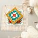 Handmade DIY wool knitting block pad 23.5*23.5 * 2cm square crochet shaper with 20 shaping needles_voghion.com