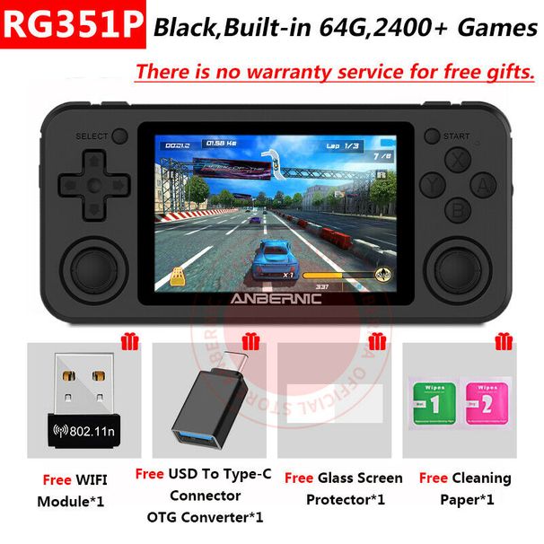 ANBERNIC RG351P Retro RK3326 64G Open Source System 3,5 Zoll IPS-Bildschirm Tragbare Handheld-Spielkonsole RG351 Gaming_voghion.com