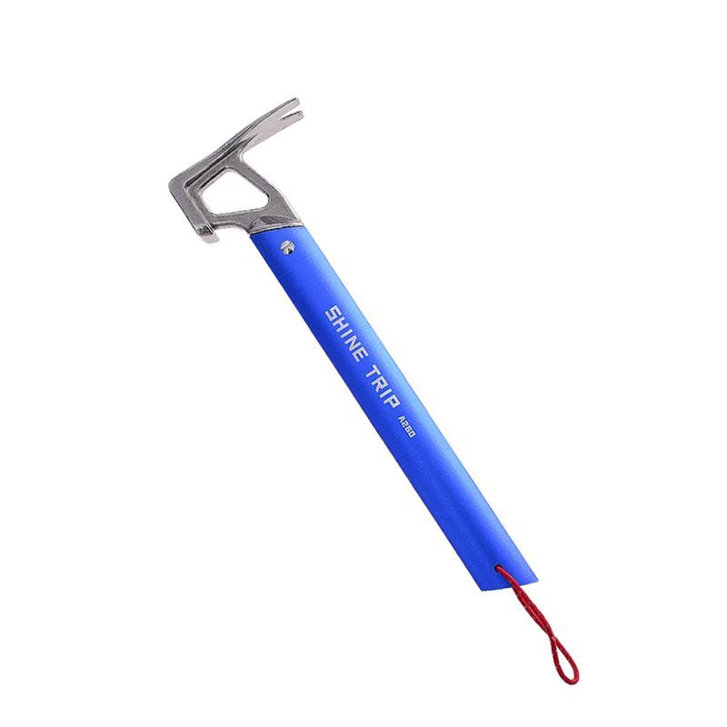Outdoor Hiking Lightweight Aluminum Alloy Handle Stainless Steel Camping Tent Peg Nail Puller Survival Hammer_voghion.com
