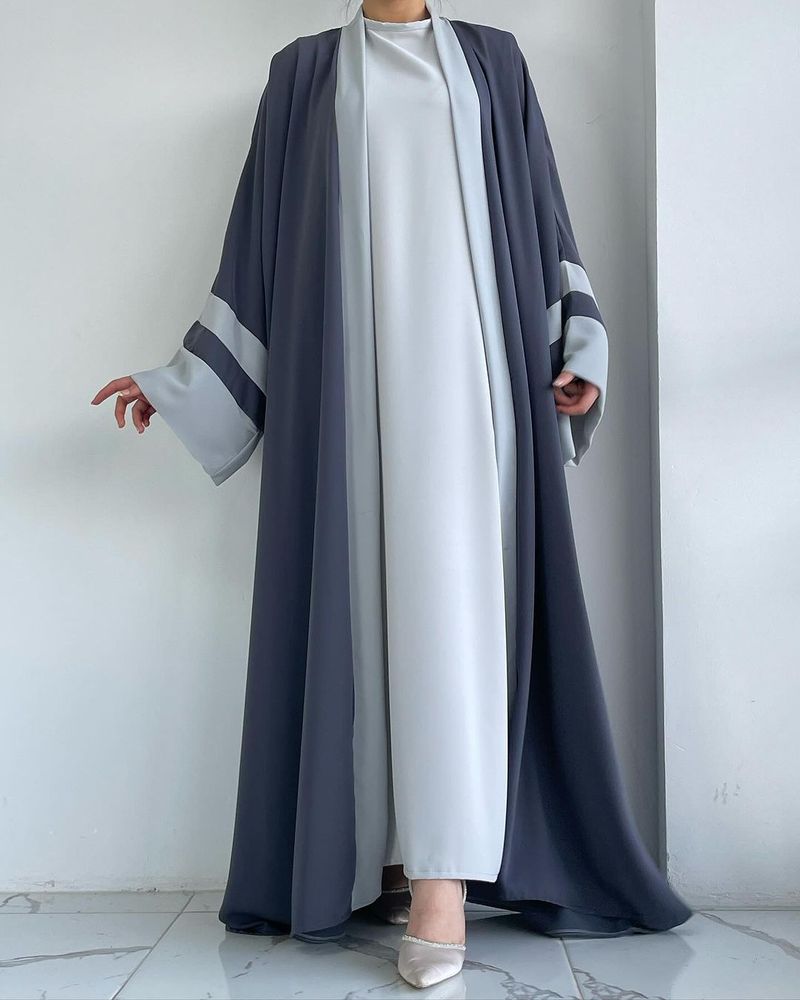 Women's Clothing Middle Eastern cardigan robe clothing Dubai women's Muslim long skirt abaya two piece suit_voghion.com