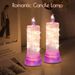 20 LED Crystal Electronic Flameless Candles - Romantic Warm White Light, Diamond & Vertical Pattern Base, Perfect For Valentine's Day_voghion.com