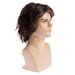 Synthetic Clip-in Fashion Wigs Men's Short Curly Wigs Dark Brown Short Curly Wigs_voghion.com