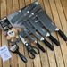 6-Piece Source Factory Kitchen Stainless Steel Scissors Non-Stick Coating Color Box Knife Set_voghion.com
