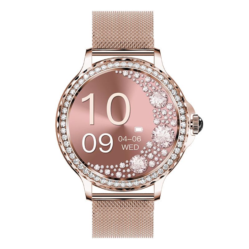 Nx19 Smartwatch Bluetooth Talk Female Diamond-studded Smartwatch Blood Pressure Blood Oxygen 100+ Exercise Mode_voghion.com