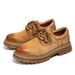 Men's Low-Cut Martin Boots Genuine Leather Retro Casual Shoes For Spring – Comfortable & Stylish_voghion.com