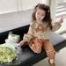 Ragazze e autunno 2023 nuova moda femminile bambino primavera collezione bambini floreale fiocco due pezzi set_voghion.com