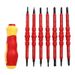 Electrician Repair Tools Kit 13pcs 1000V Changeable Insulated Screwdrivers Set with Magnetic Slotted Phillips Pozidriv Torx Bits_voghion.com