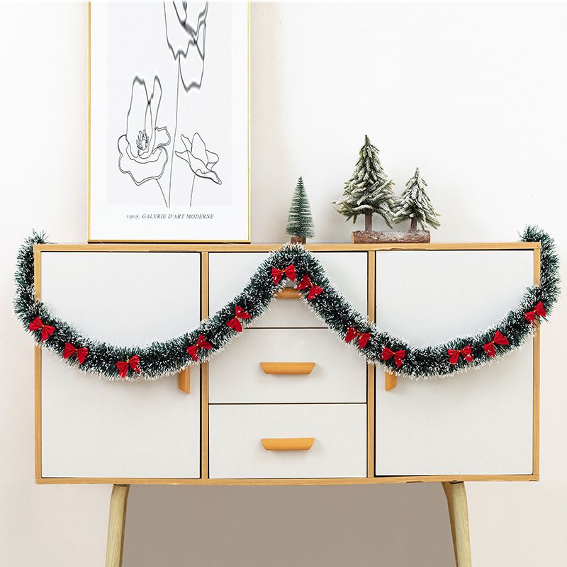 2m Dark With White Edge Bowknot Green Mall Ceiling Background Wall Decoration Christmas Ribbon_voghion.com