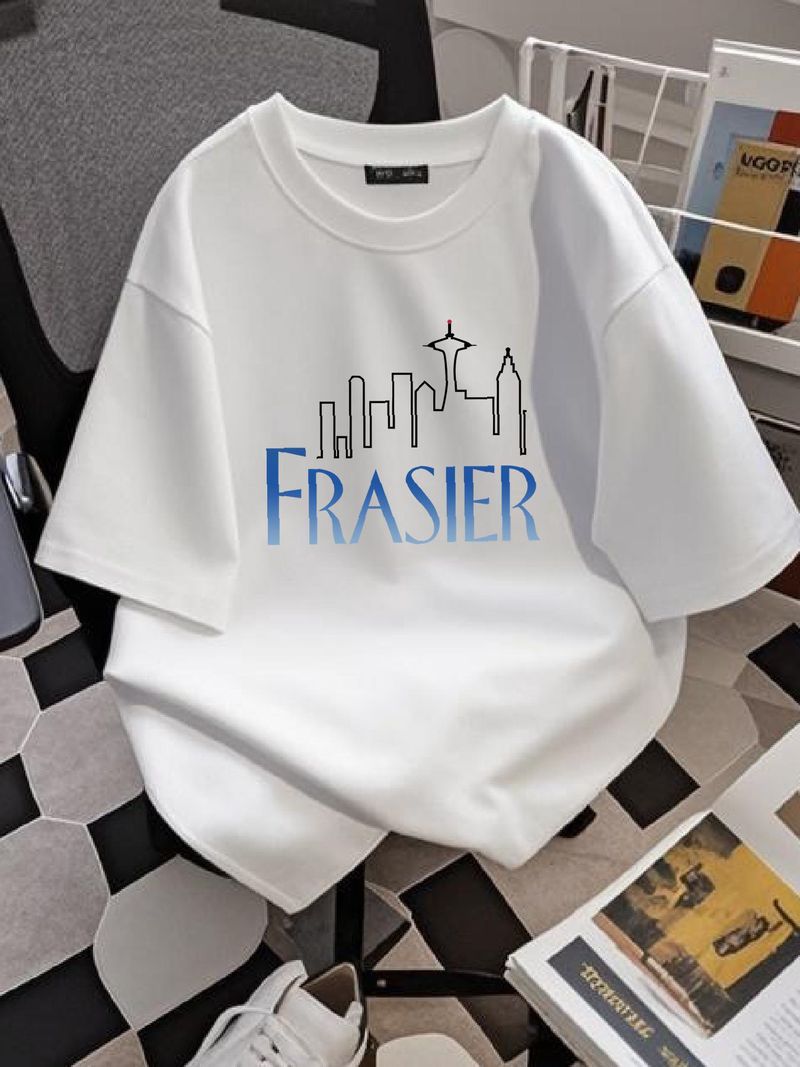 Camiseta vintage de Frasier, promoción de TV, comedia de situación de 1993, talla XL, blanca, Kelsey Grammar, unisex, para uso diario, elegante y ligeramente versátil._voghion.com