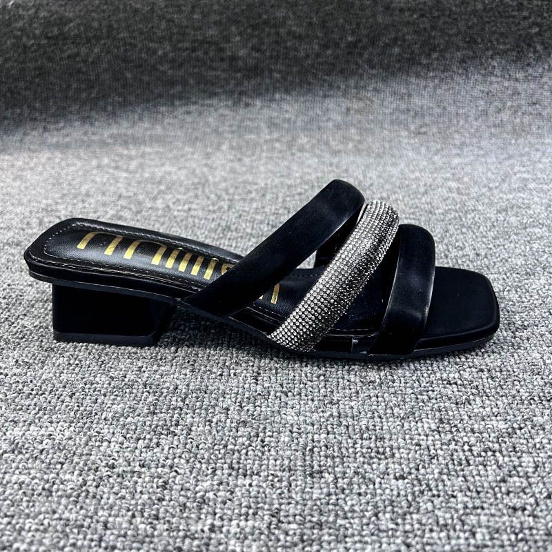 Hausschuhe Schuhe Damen Heels Sommer Damen Hausschuhe Tragen Dicker Absatz Sandalen Damenschuhe Sandalen 41_voghion.com