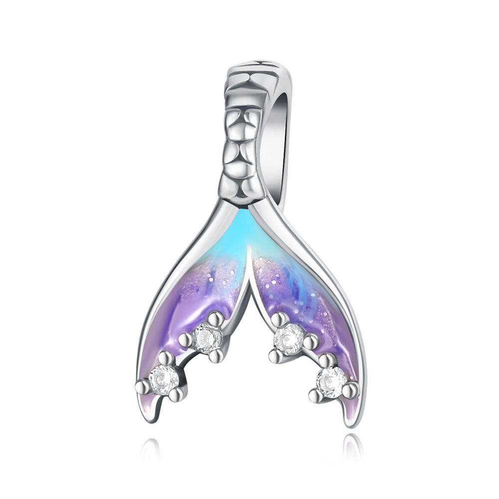 Gioielli da donna originali in argento sterling 925 stile oceano tartaruga ciondolo a coda di pesce fai da te accessori per gioielli braccialetto corda_voghion.com