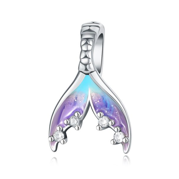 Gioielli da donna originali in argento sterling 925 stile oceano tartaruga ciondolo a coda di pesce fai da te accessori per gioielli braccialetto corda_voghion.com