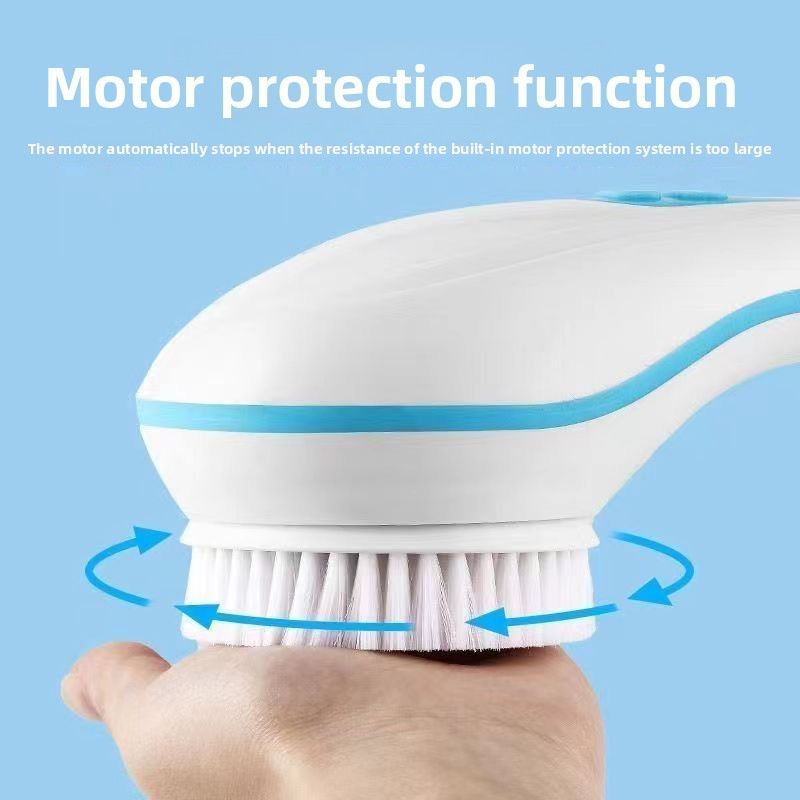 Long Handle Bath Shower Brush Electric Back Scrubber Fully Automatic Powerful Dirt Remover_voghion.com
