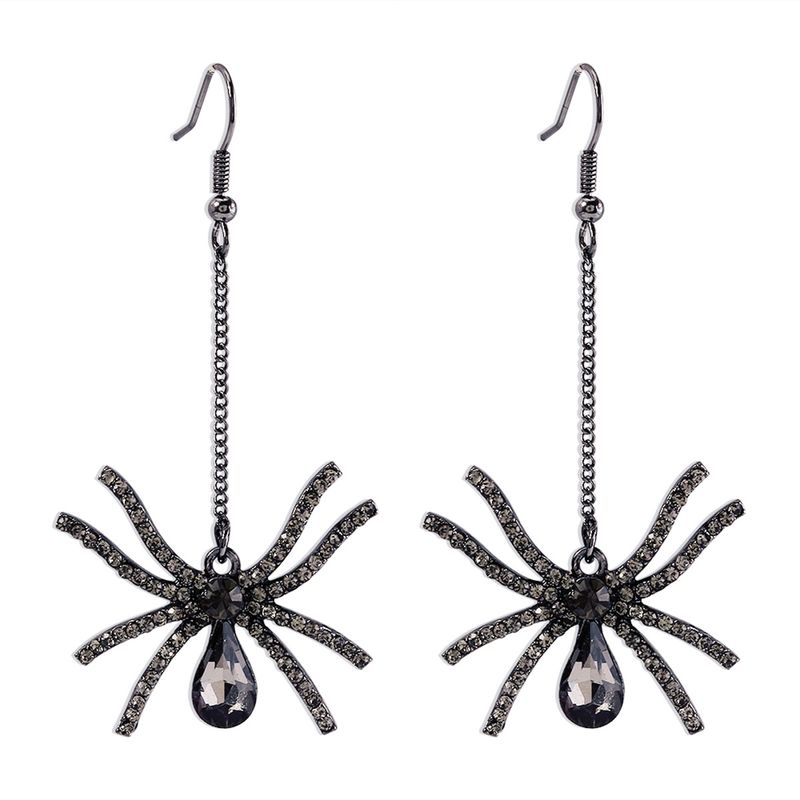 E10022 Wansheng New Women's Dark Series Old Long Exaggerated Spider Orecchini_voghion.com