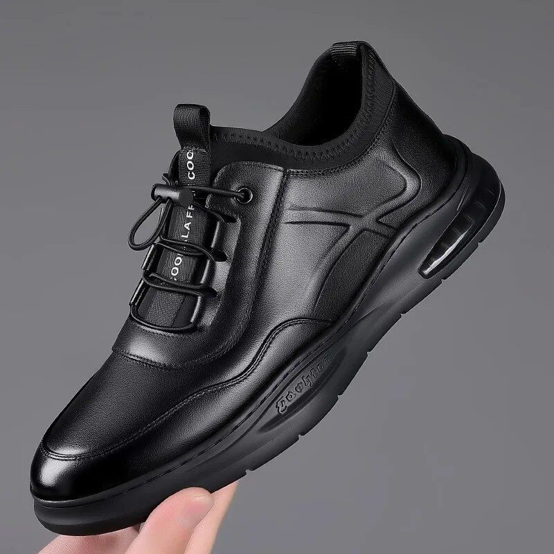 Genuine Leather Men's Business Casual Breathable Comfortable No Slip Versatile Shoes Loafers Men Sneakers Chaussures_voghion.com