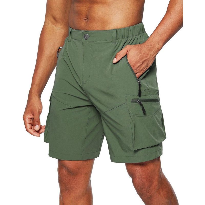 2024 Summer New Men's Multi Pocket Workwear Shorts with Large Zipper Casual Quick Drying Capris_voghion.com