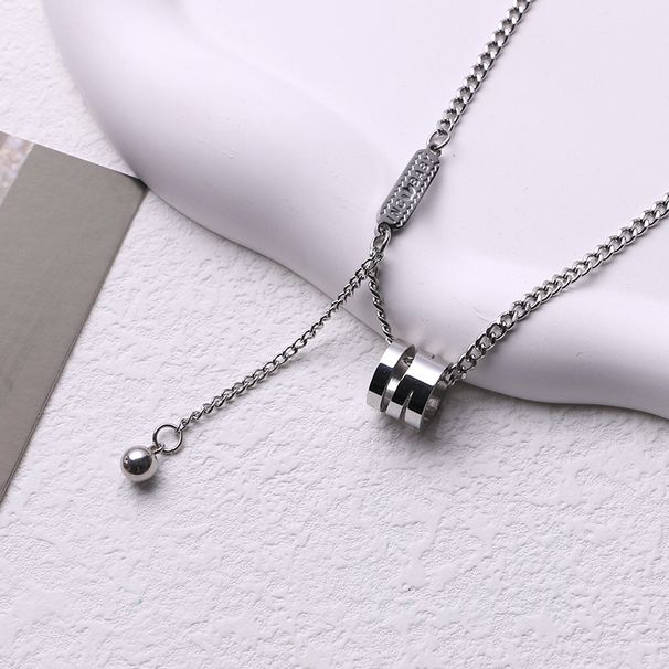 Collana semplice, versatile, in acciaio al titanio con vita piccola, per donna, accessorio minimalista di alta qualità_voghion.com