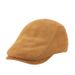 Spring, autumn and winter genuine leather hats for men and women sheepskin suede single style forward duck tongue beret thin trendy casual warm_voghion.com