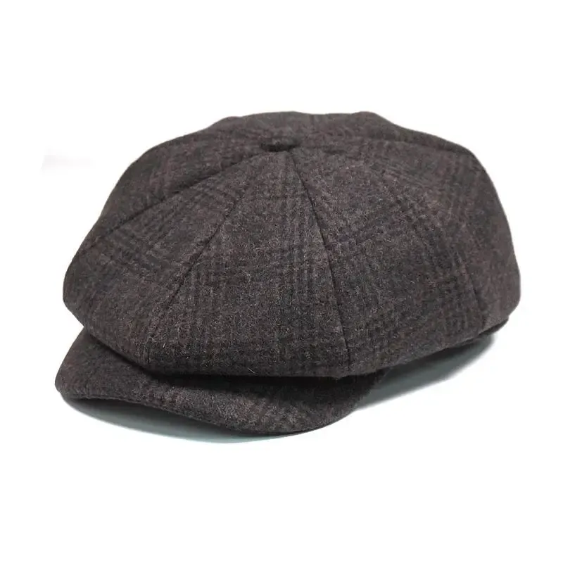 Hot Sale Fashion Wool Caps Herringbone Women Gatsby Retro British Painters Hat Driver Flat Solid Colors Cap for Men Beret_voghion.com