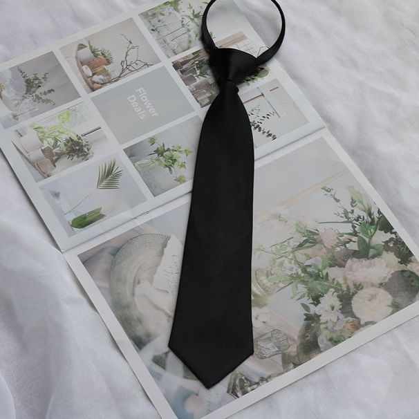 per donna decorazione personalità alla moda pigro college nero cerniera non necessaria JK uniforme stile giapponese papillon_voghion.com