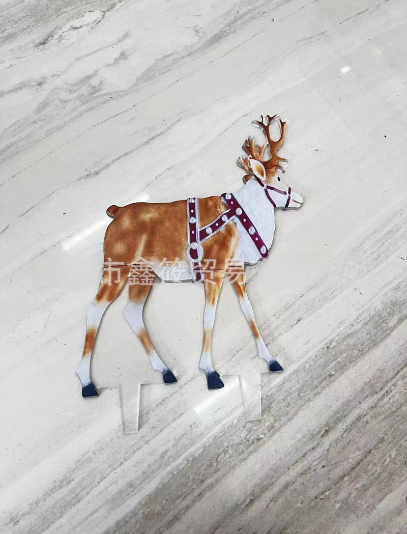 Light-Up Chicken Holiday Decoration Lantern Reindeer Scarf Festival Pack 4_voghion.com