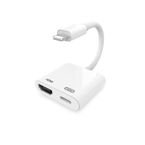 Lightning - HDMI digitális AV adapter 4K USB kábelcsatlakozó akár 1080P HD iPhone X/8P/6/6S/7/7P/iPad Air/iPod készülékekhez_voghion.com