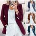 Autumn and winter new corduroy cardigan temperament slim fit solid color casual professional small suit jacket_voghion.com