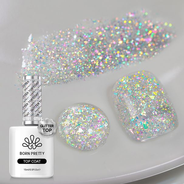 Nagellijm Opal Diamond Sealant, afwasbare nagelkunst, reflecterende discolijm, goud- en zilverkleurige flitsverzegeling_voghion.com