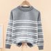 Children's Student Pure Cotton Knitted For Older Boys Autumn Thin Top Stylish Striped Sweater_voghion.com