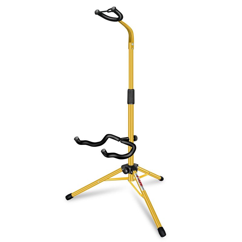 5 CORE Guitar Stand Floor Adjustable Heavy Duty Tripod Acoustic Electric Bass Cello Upright Folding Stands W Neck Holder For On Stage Studio - GSH HD YLW_voghion.com