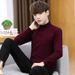 Herrenbekleidung Herbst 2024 Koreanischer Stil Herren Strickwaren Einfarbig Halber Rollkragen Langarm Modisches Jugend Casual Pullover Top_voghion.com