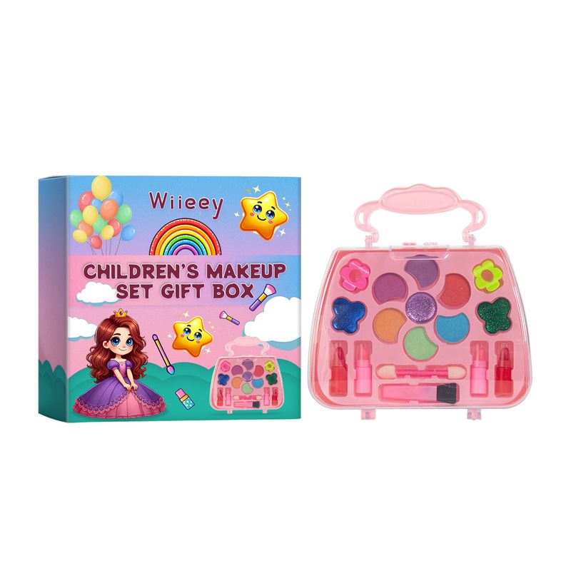 Kanner Make-up Set Kaddosbox, Kanner Spill Spaass Meedercher Make-up Lippenstift Aenschatt Make-up_voghion.com