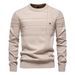 Herbst und Winter Neue europäische Größe Cross Border Herren Rundhalspullover Hochwertiger Außenhandel Herren Einfarbiger Pullover_voghion.com