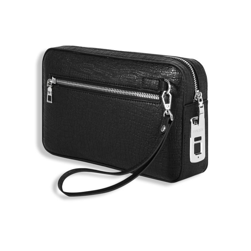 Borse da uomo FIPILOCK, borsa con impronta digitale, nuova piccola pochette antifurto con motivo a coccodrillo, borsa da uomo di alta qualità con lucchetto per impronte digitali_voghion.com