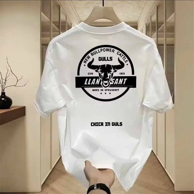 Männerkleeder T-Shirt mat kuerzen Äermel fir Männer a Fraen, lässeg a villfälteg, locker Top mat ronnen Hals a kuerzen Äermel, grouss Gréisst Hemd_voghion.com