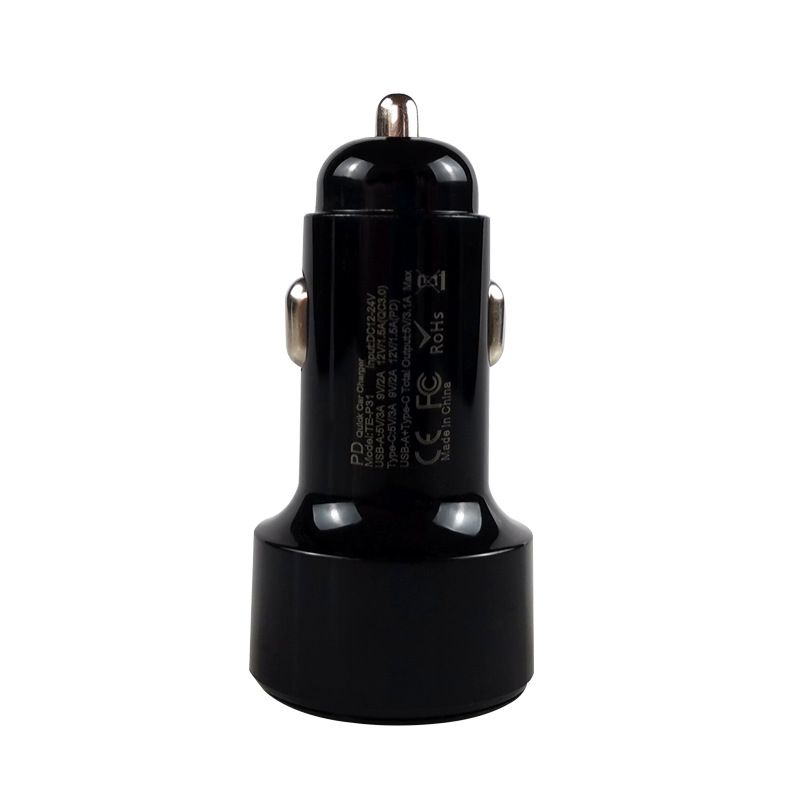 Chargeur de voiture double port 48 W - Charge rapide QC3.0 et PD30 W avec adaptateur allume-cigare_voghion.com