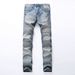 Premium Products Men's Jeans With Personalized Trendy Folds, Slim Fit And Elastic Fit, Men's Fashionable Pants_voghion.com