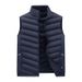 Men’s Lightweight Puffer Vest – Oversized Fit (2XL-5XL, Breathable Nylon Shell, Thermal Cotton Lining, Grey/Blue/Black)_voghion.com