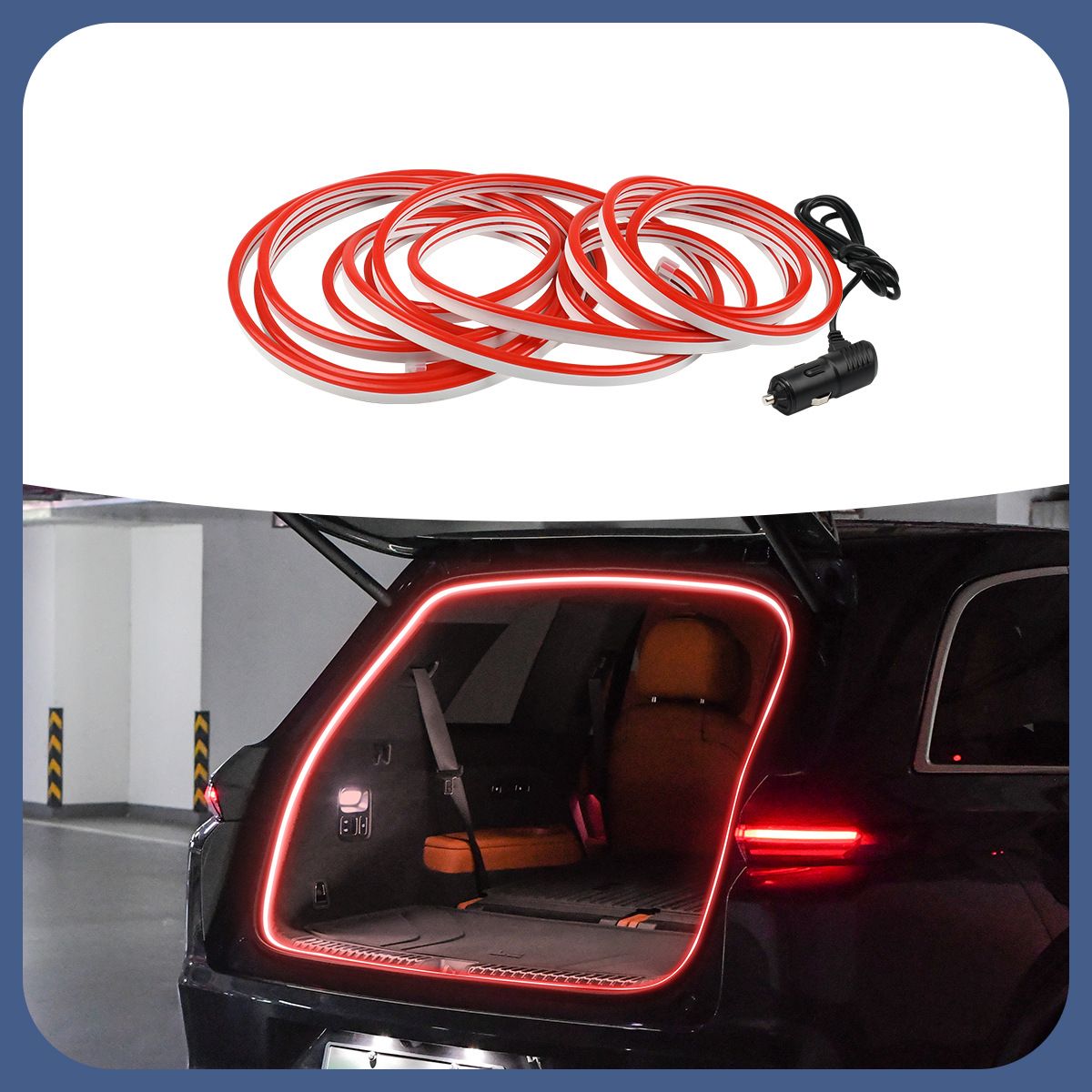 trunk light cigarette lighter magnetic control with switch car multi color atmosphere light parking welcome light lossless_voghion.com