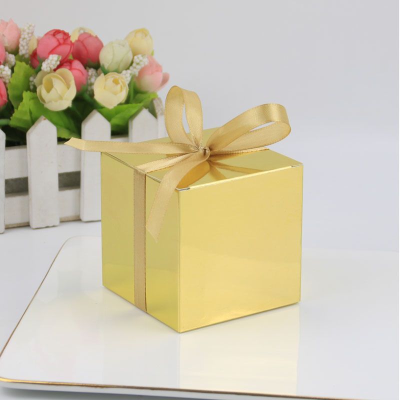 Cutie de bomboane pătrată nouă în stil european, 7,5 cm, culoare solidă, cutie pătrată mare, cutie de bomboane de nuntă pătrată multicoloră_voghion.com