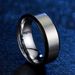 Δαχτυλίδι μόδας από ανοξείδωτο ατσάλι σε ματ μπλε χρώμα, 8 χιλιοστά, για άνδρες_voghion.com
