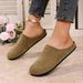 Women's Shoes Sandals Spring And Autumn Thick Soled Slip On Lazy Large Size Half Slip_voghion.com