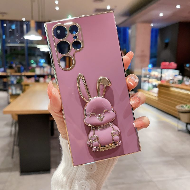 Til Funda Samsung Galaxy S23 S22 S21 S 22 23 Ultra Plus S20 FE S20FE S22Ultra S23Ultra Case Luksus Plating Holder Telefon Cover_voghion.com