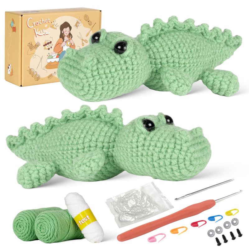 Crochet Kit Crochet Kit Material Package Doll Small Crocodile Handmade Diy Weaving_voghion.com