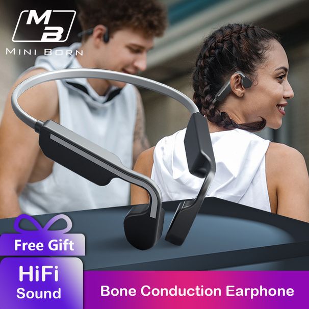 2024 Cuffie wireless Bluetooth 5.0 Cuffie a conduzione ossea Cuffie con archetto da collo aperte Auricolari non in-ear Stereo HD_voghion.com