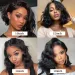 Bob Perücke Salz Pfeffer Farbe Lace Closure Body Wave Lace Front Perücke Glueless Perücken Echthaar_voghion.com