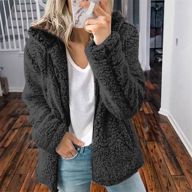 ​​Damenmantel aus Wollmischung mit Kapuze – Warmer langer Trenchcoat für den Winter (Pink/Rot/Khaki/Schwarz, Größen S-5XL)​​_voghion.com