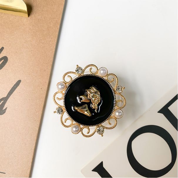 Bolsa de aire para teléfono móvil, cabeza de belleza galvanizada, nueva, creativa y escalable, pegatina trasera perezosa para escritorio, anillo para dedo con hebilla_voghion.com