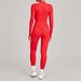 European And American Winter Stand Collar Jumpsuit Half Zipper One-piece Fitness For Women High-intensity Exercise Yoga_voghion.com