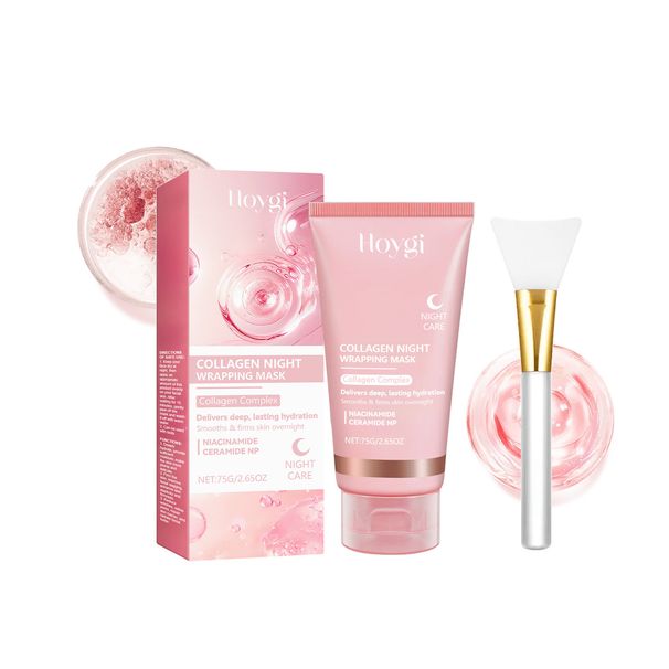 HOYGI Collagen Light Wrinkle Tearing Moisturizing, Nourishing Rejuvenating Skin Improving Dark And Firming Facial Mask_voghion.com